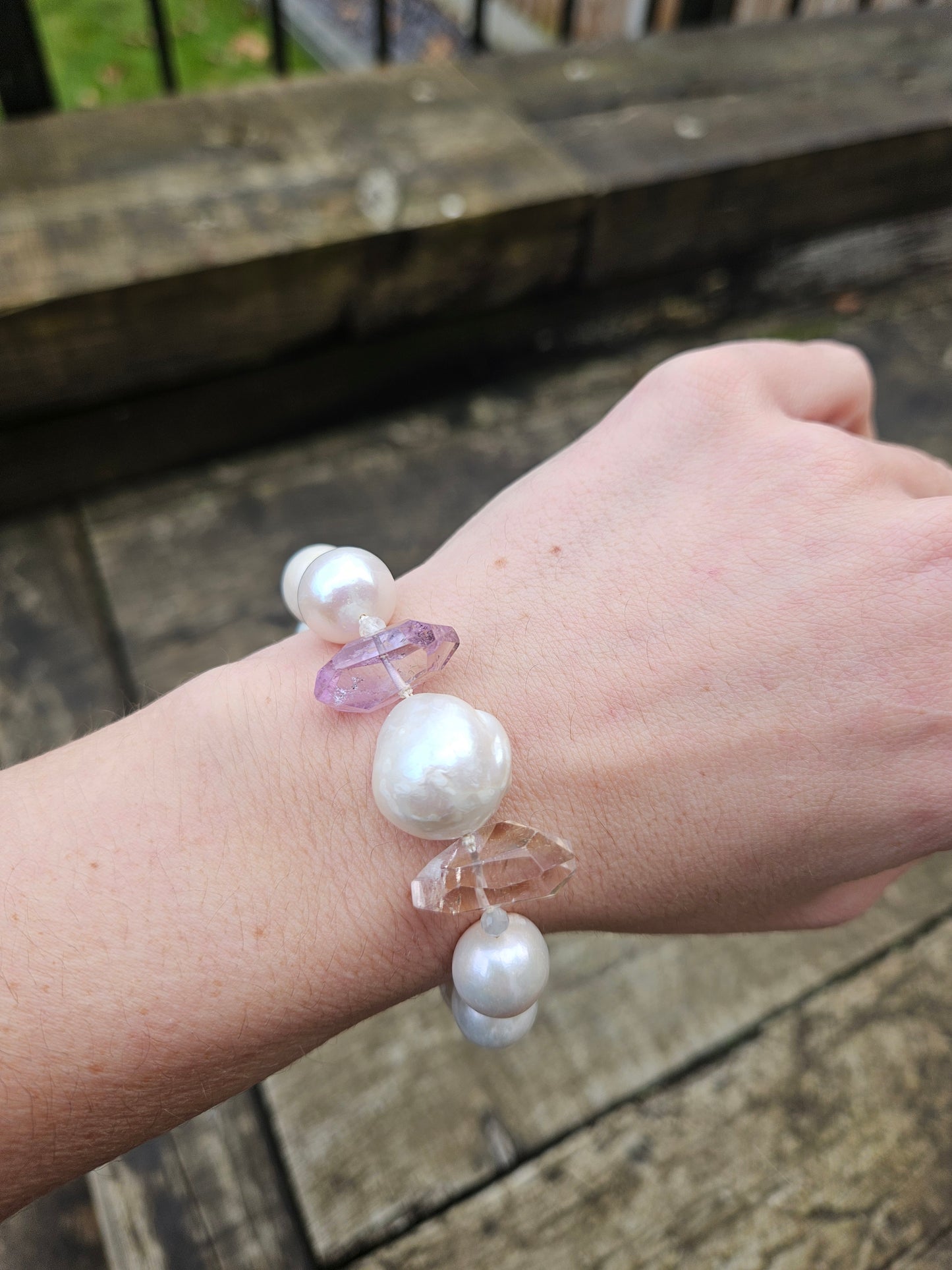 Pearl, Amethyst and Ametrine Bracelet