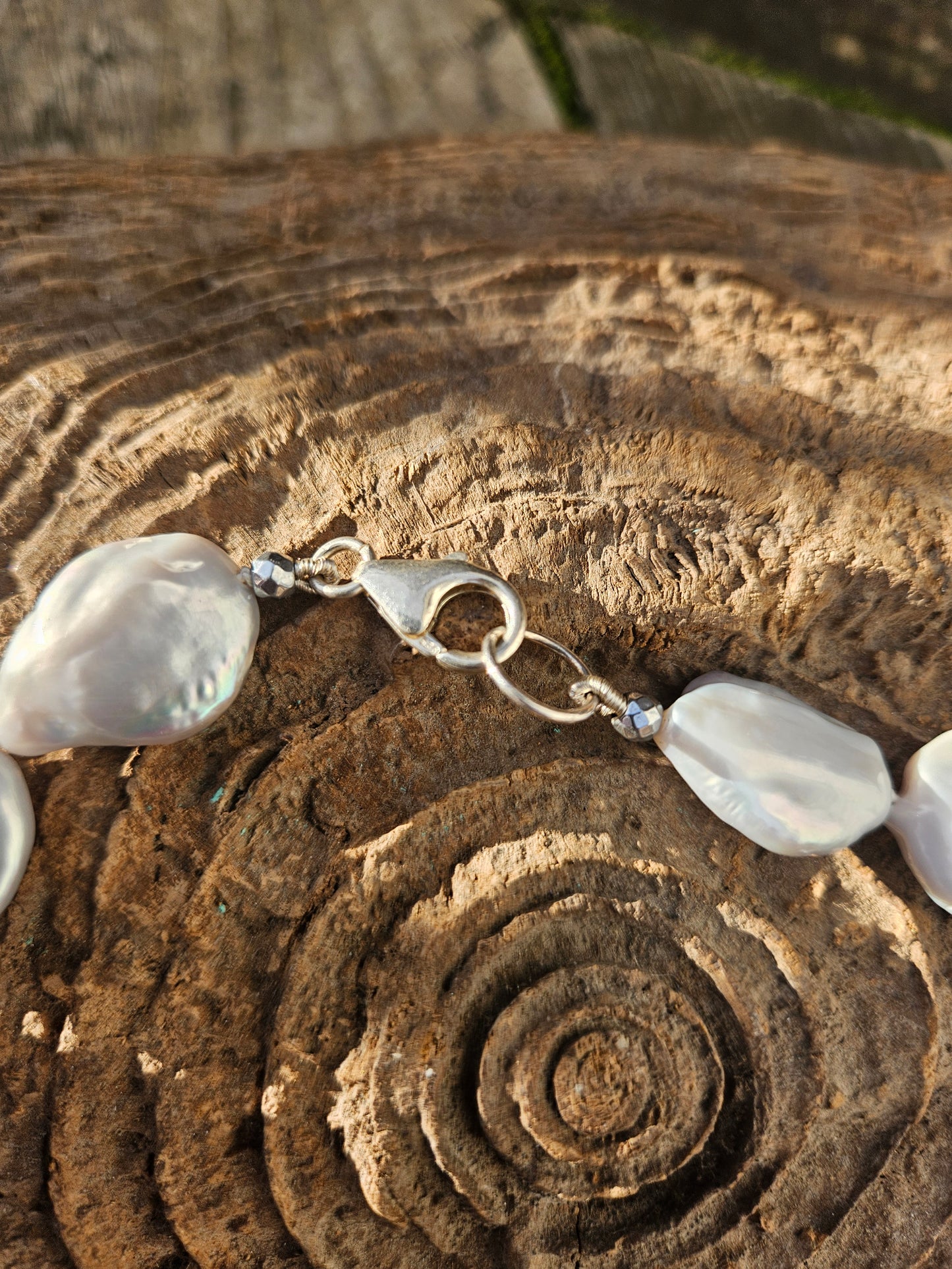 Sparkly Silver Coin Pearls