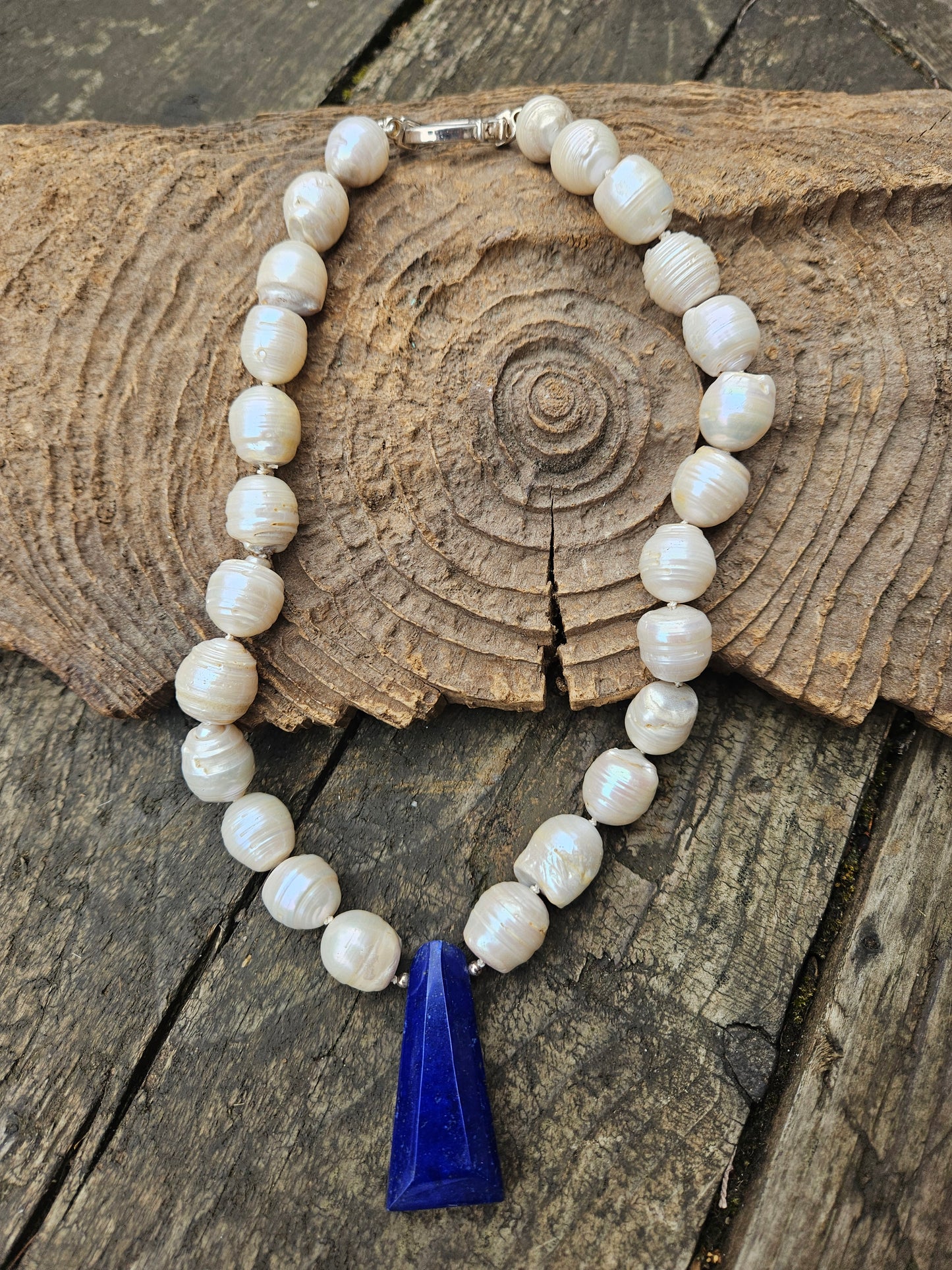 Lapis Lazuli and Pearl Necklace