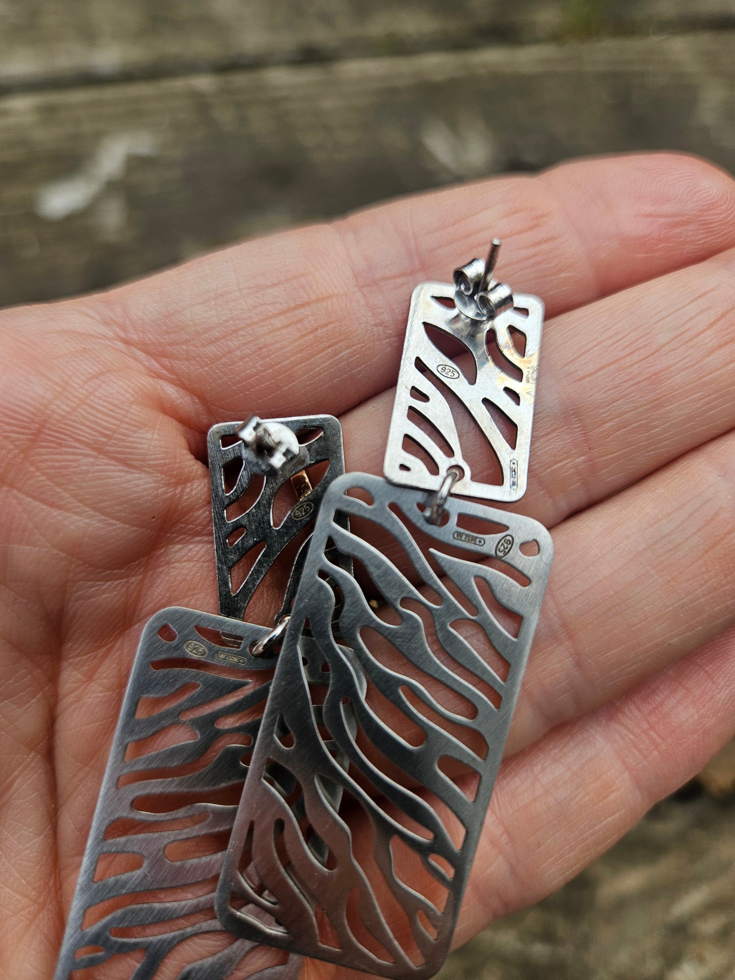 925 Silver Animal Print Earrings