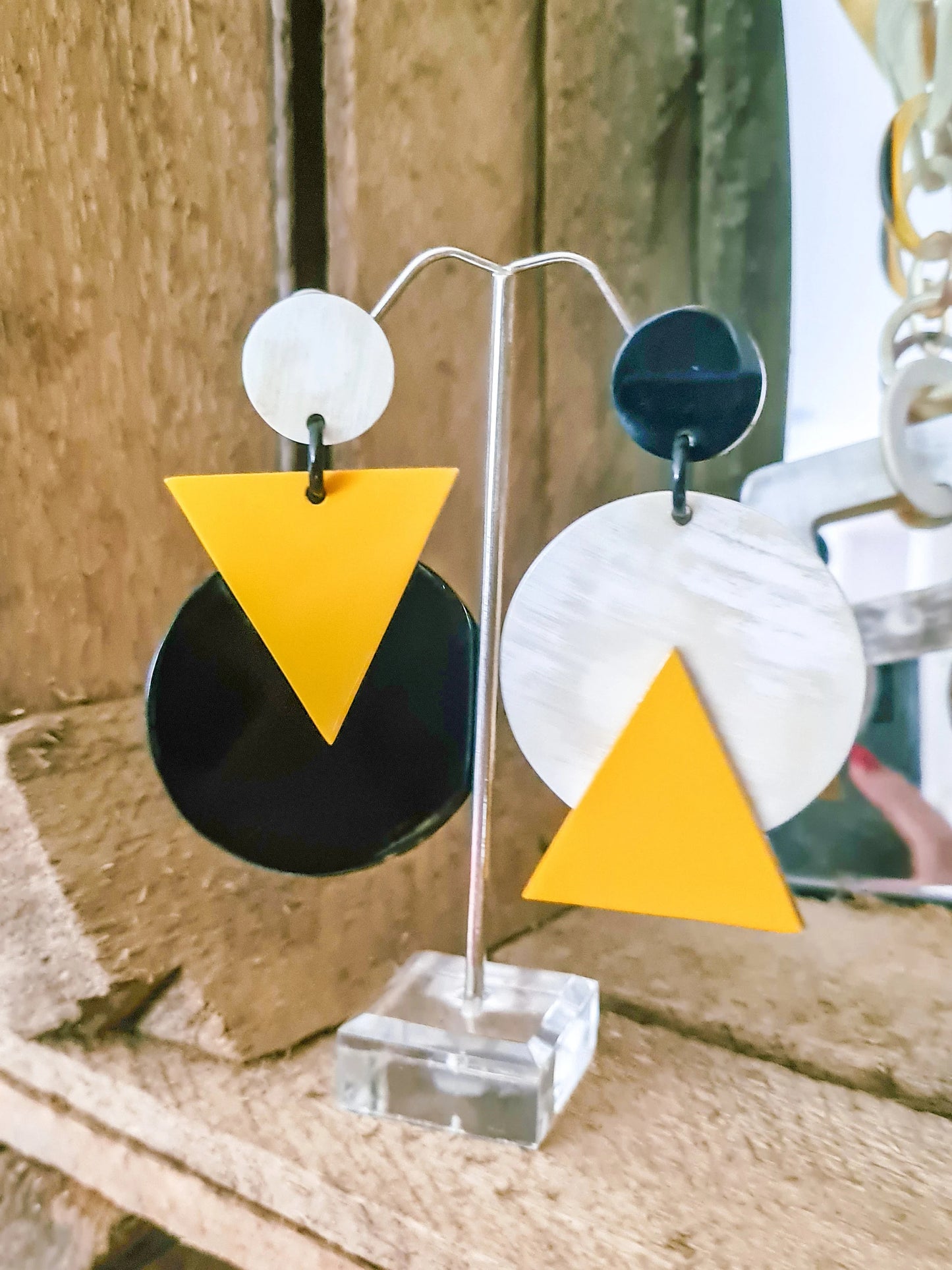 Deco Horn Statement Earrings