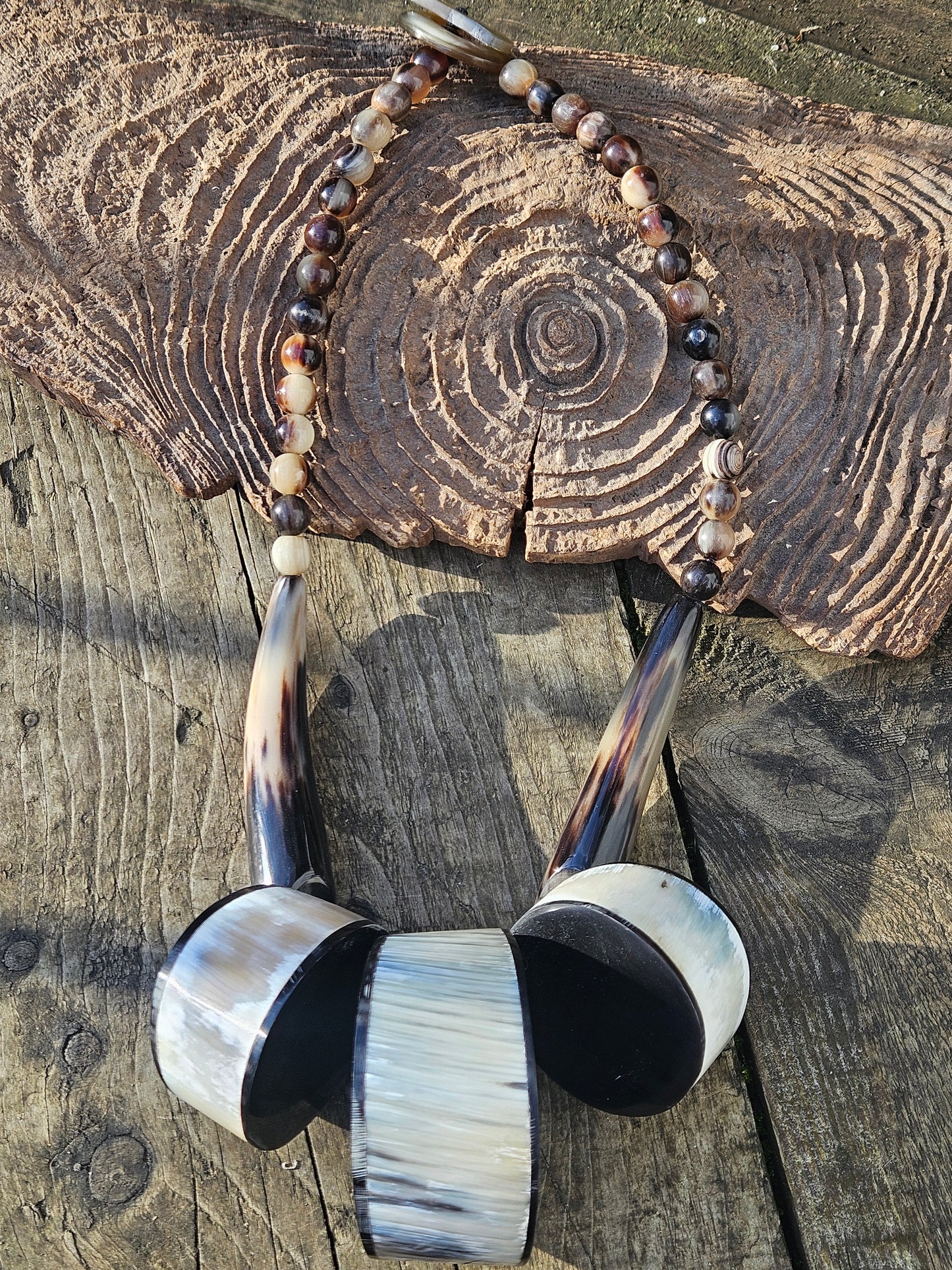 Horn Disc Necklace