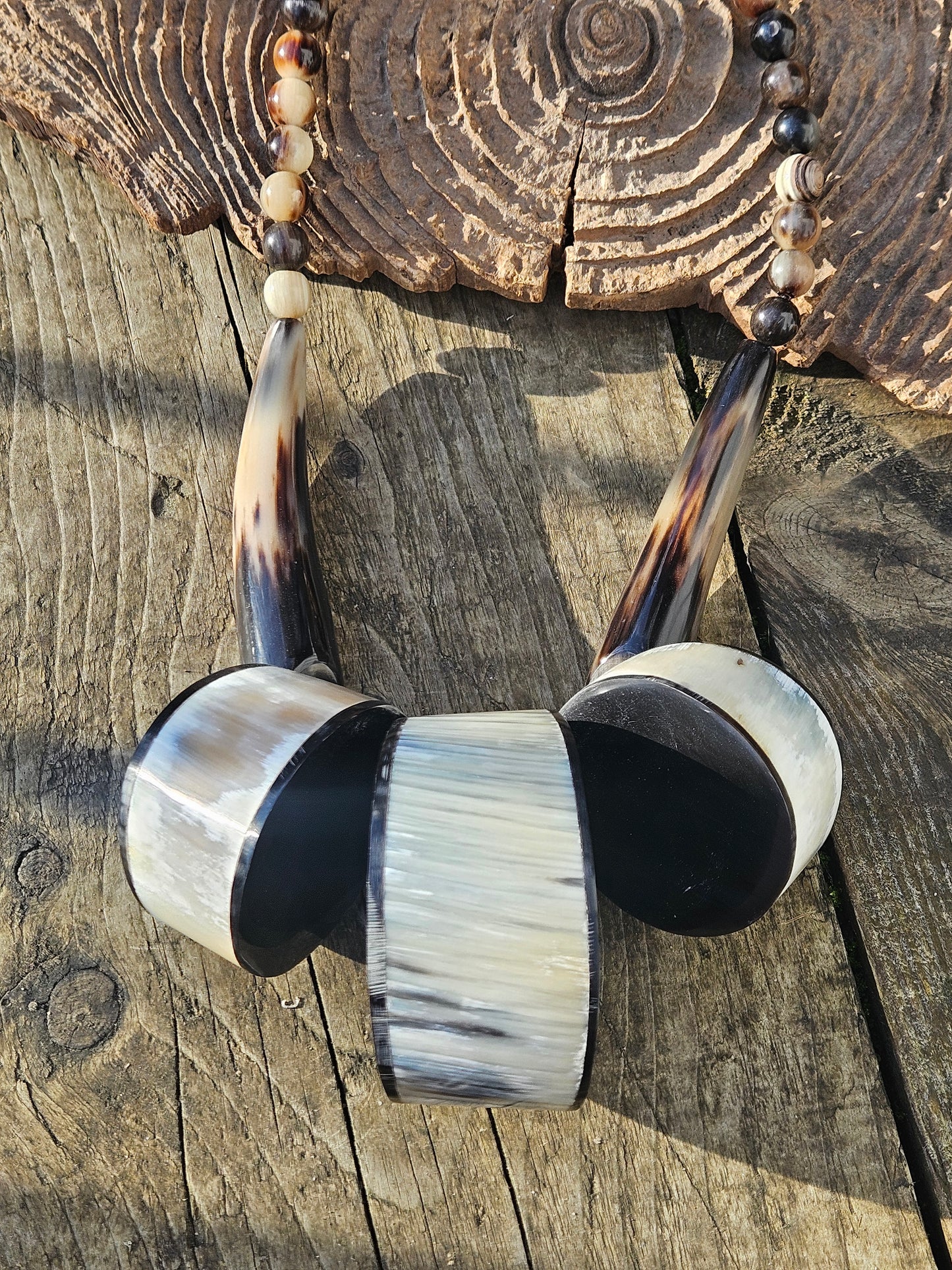Horn Disc Necklace