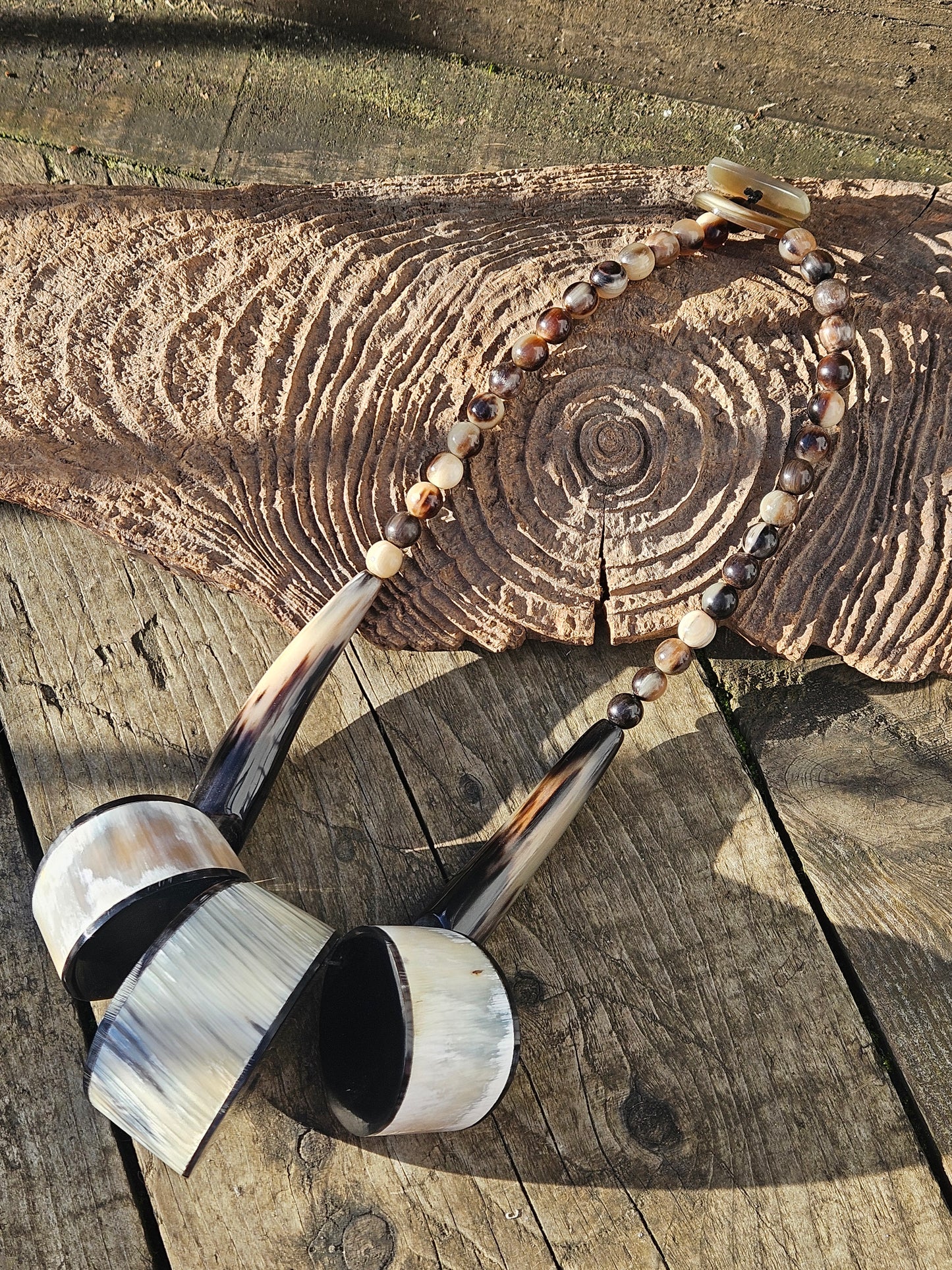 Horn Disc Necklace