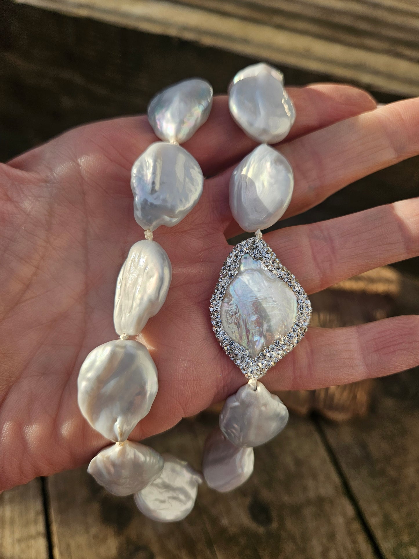 Sparkly Silver Coin Pearls