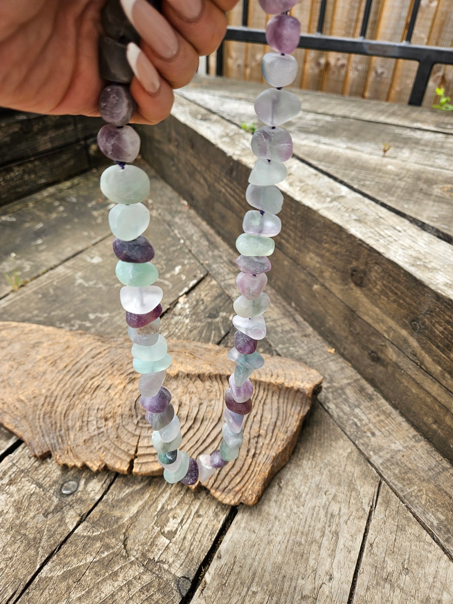 Frosted Fluorite Necklace
