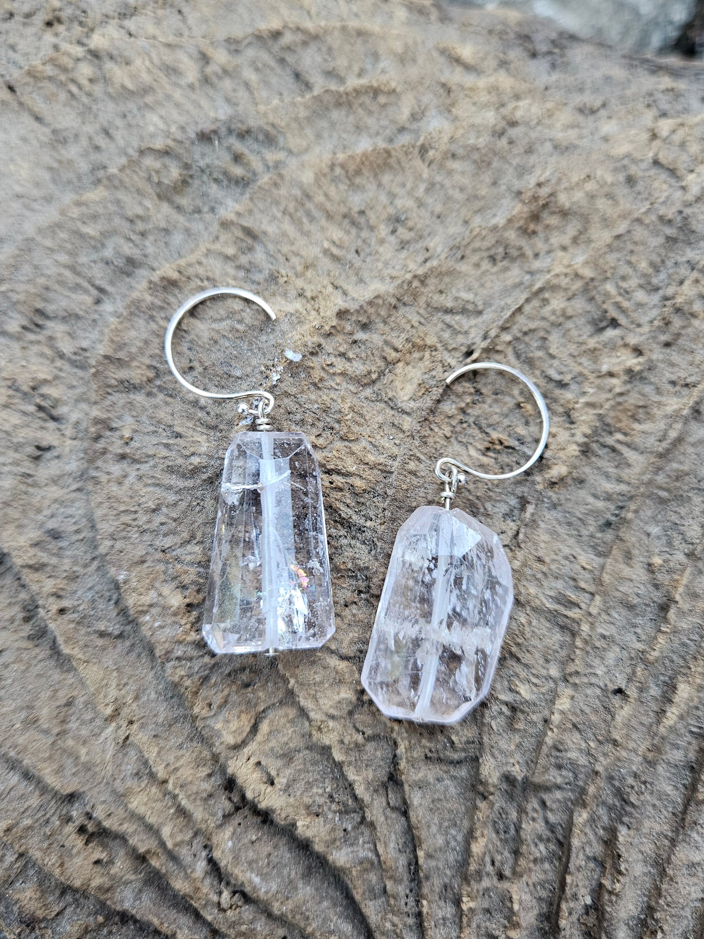 Natural Pale Pink Kunzite Earrings