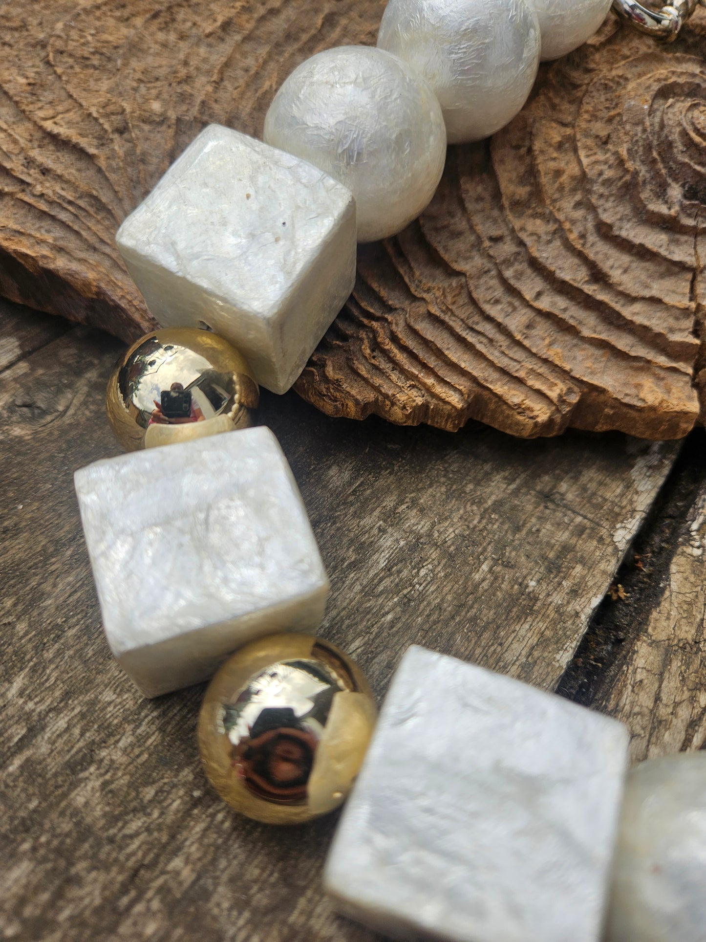 Mother of Pearl Statement Necklace