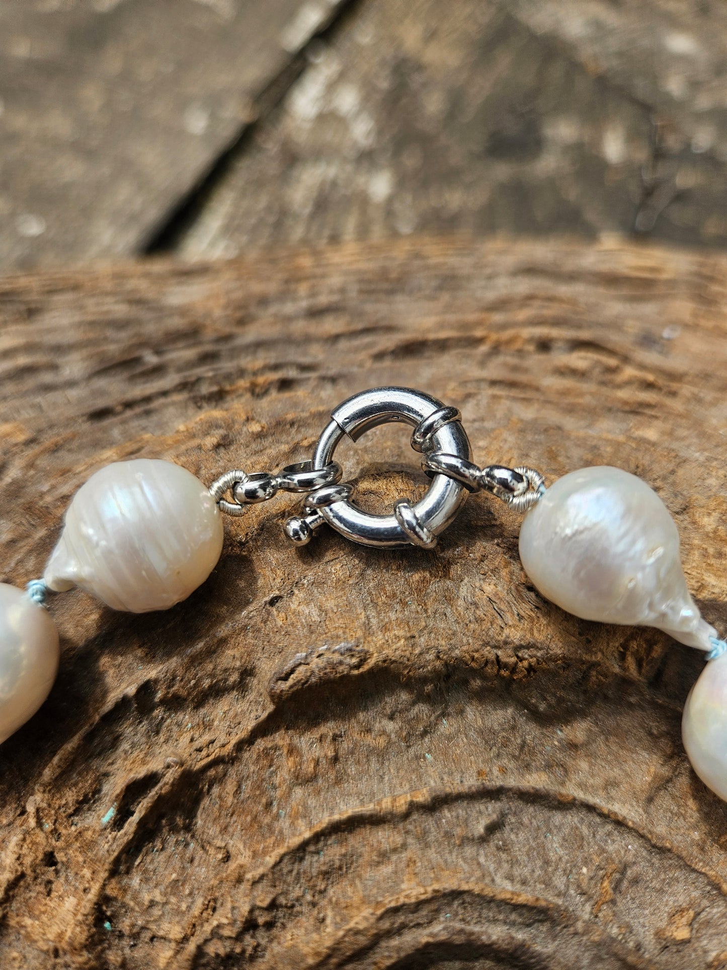 Sparkly Baroque Pearl Necklace