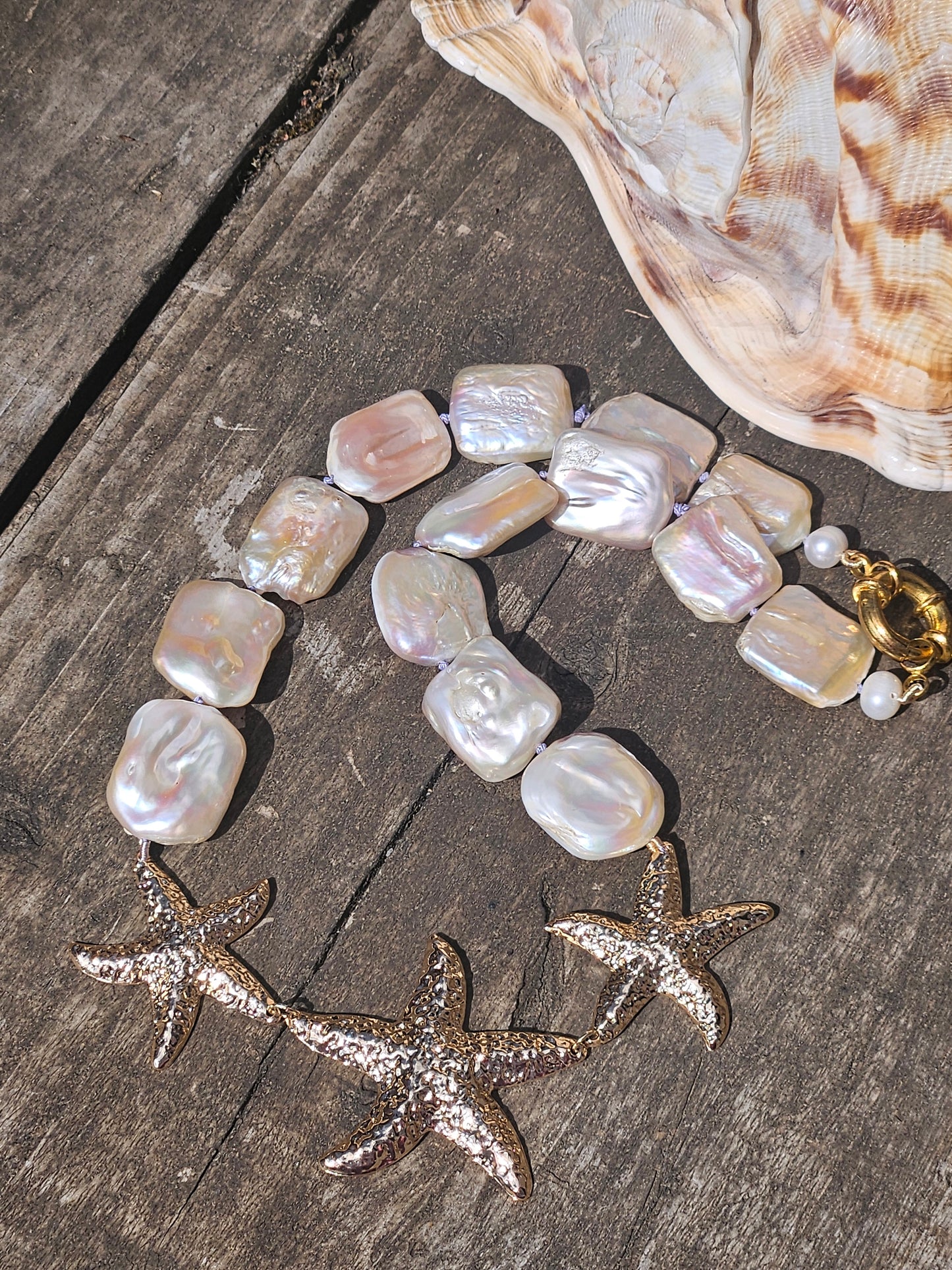 Pearl and Starfish Necklace