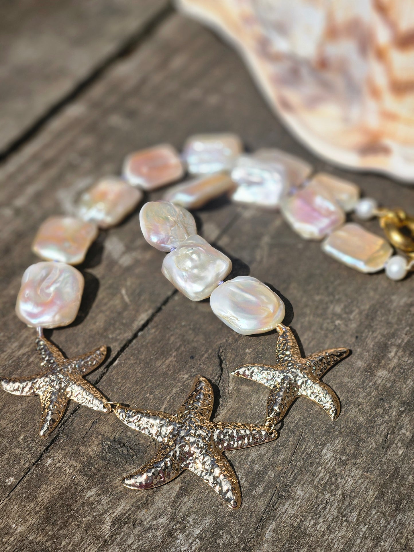 Pearl and Starfish Necklace