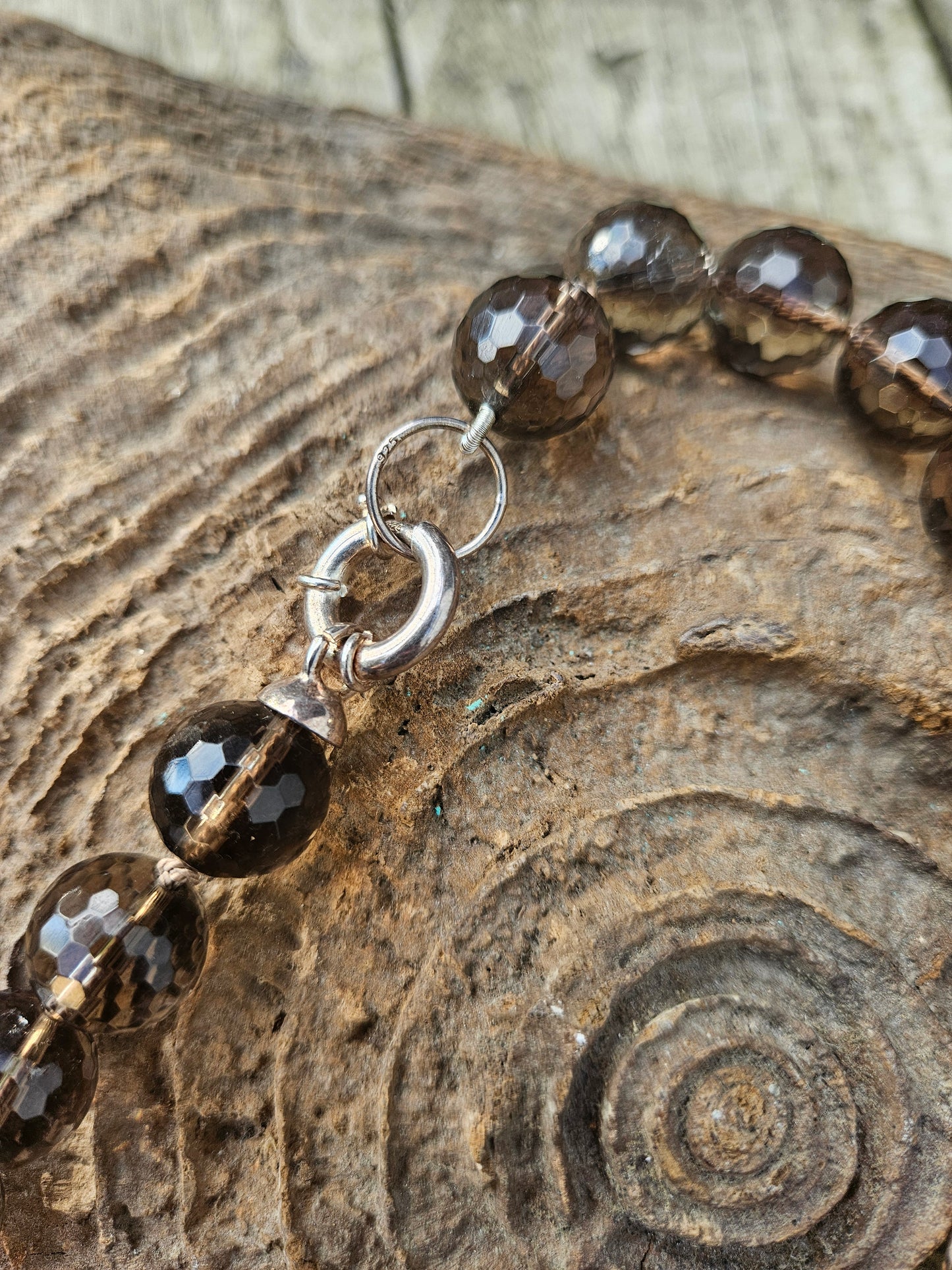 Smoky Quartz Teardrop Necklace