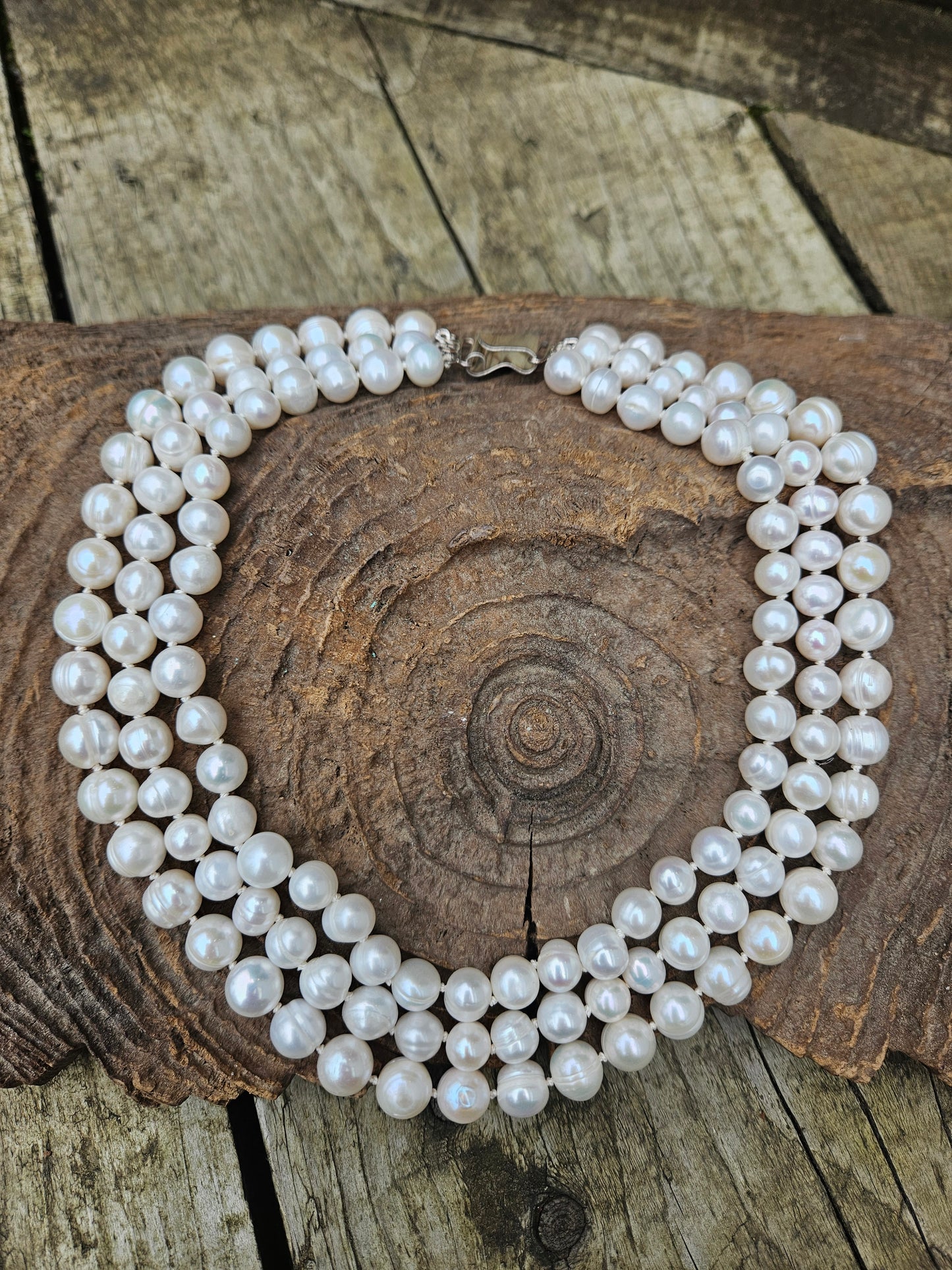 3 Row Freshwater Pearl Necklace