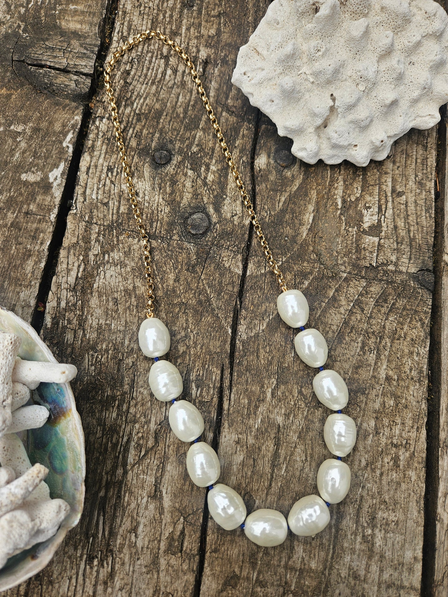 Majorcan Pearl and Chain Necklace