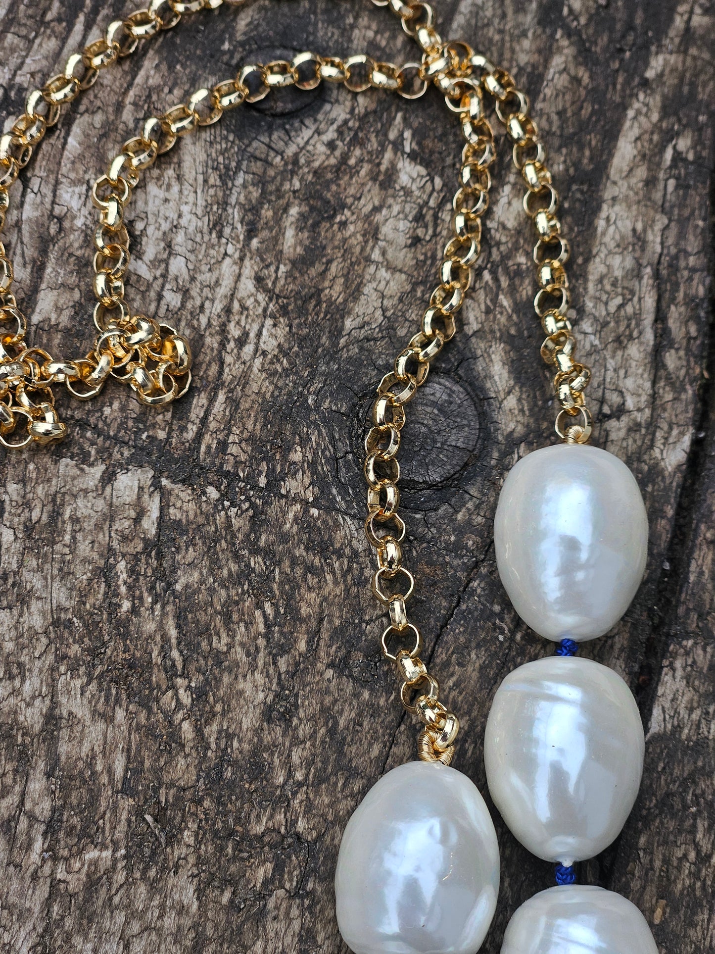 Majorcan Pearl and Chain Necklace