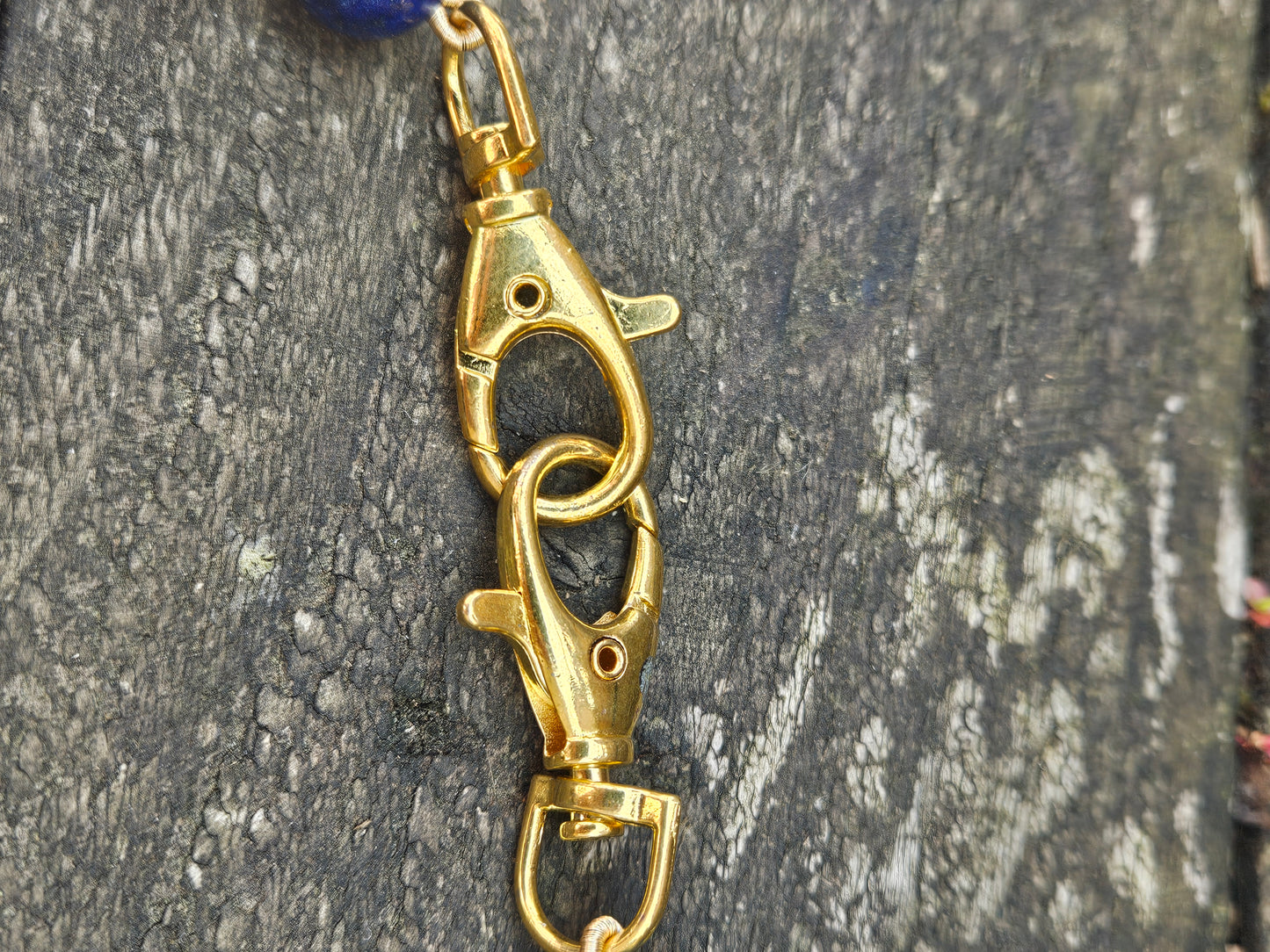 Lapis Lazuli and Ceramic Bead Starfish Necklace