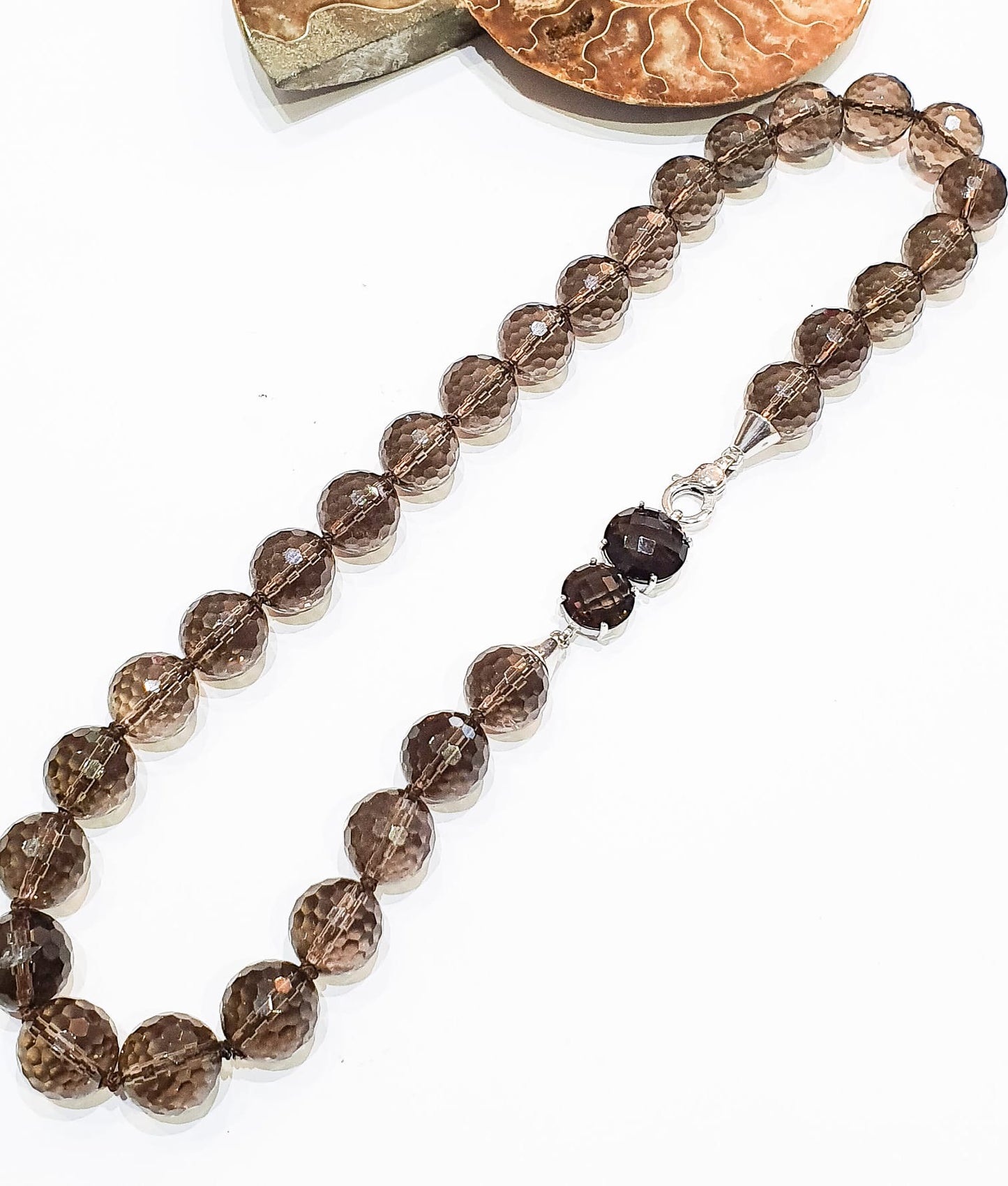 Smoky Quartz Necklace with One-off Clasp