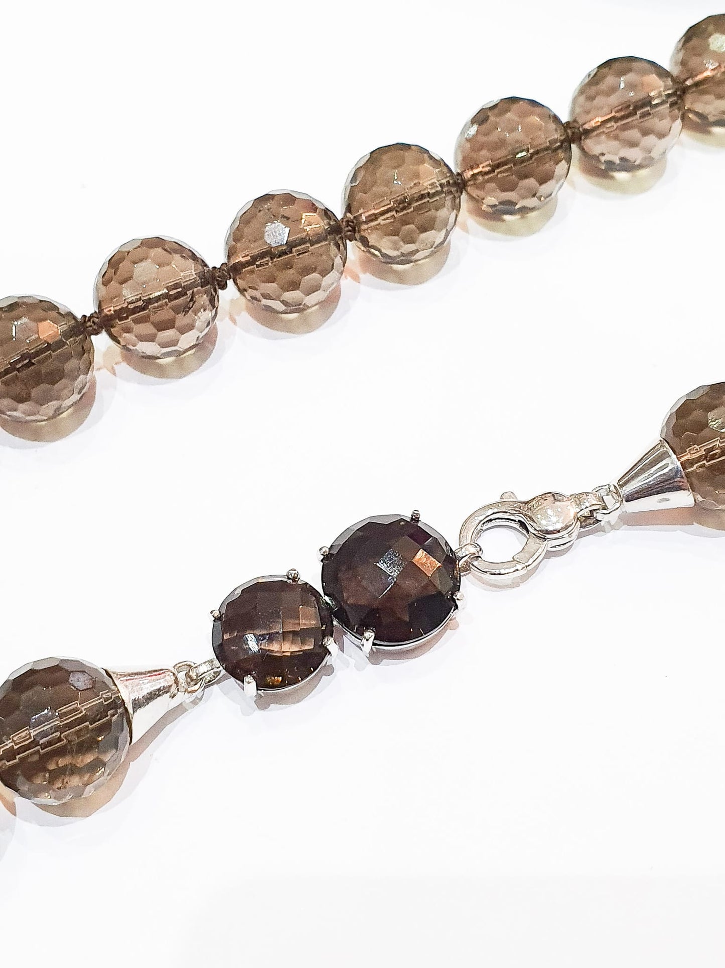 Smoky Quartz Necklace with One-off Clasp