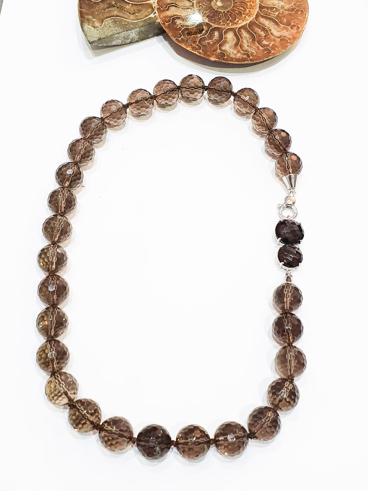 Smoky Quartz Necklace with One-off Clasp