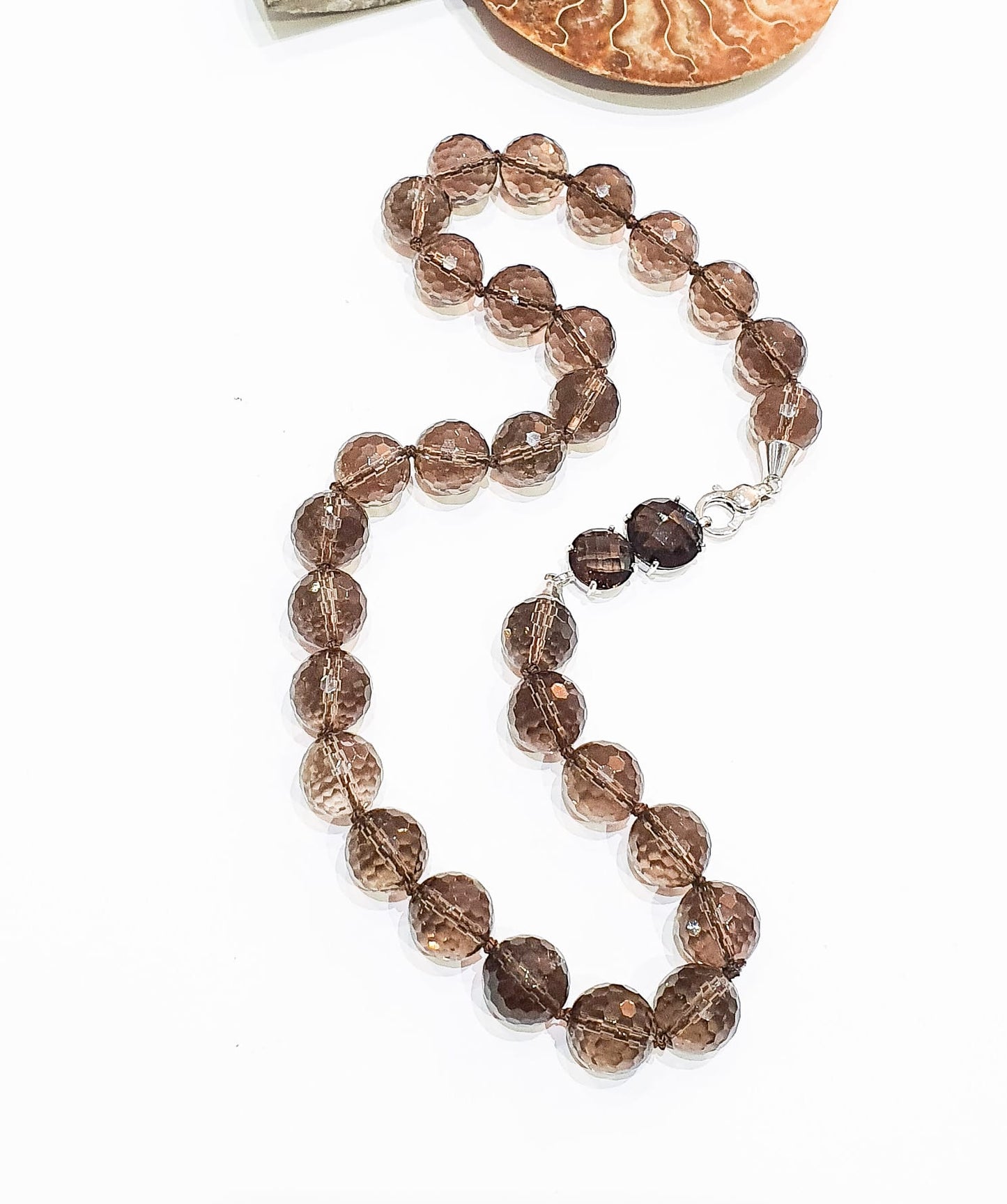 Smoky Quartz Necklace with One-off Clasp