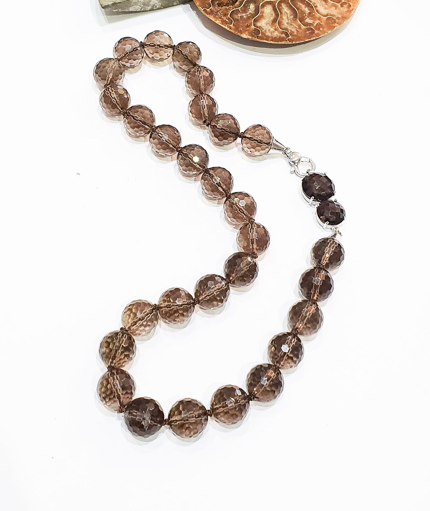 Smoky Quartz Necklace with One-off Clasp