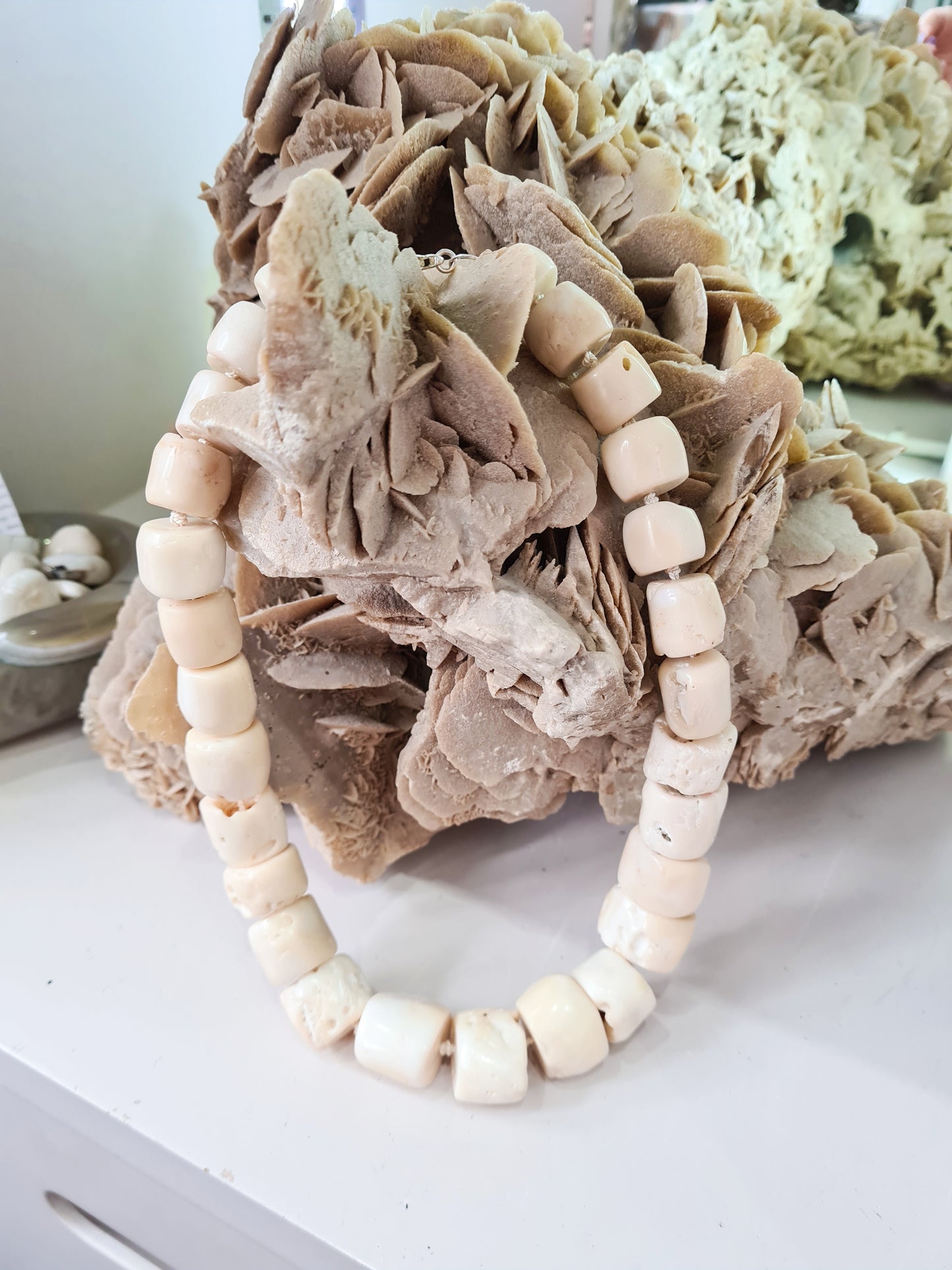 Chunky White Bamboo Coral Necklace